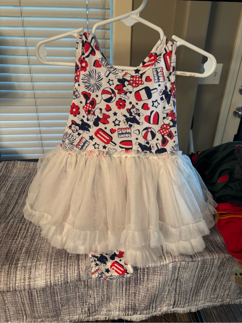 Disney Red, White & Navy Minnie Tutu Dress perfect of 4th of July